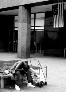 Homeless_-_American_Flag
