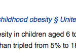 Editing a Child Obesity Wikipedia Page