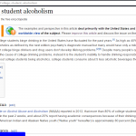 Editing Wikipedia - College Student Alcoholism